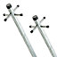 Charles Watson 8ft/2.4m Washing Clothes Line Pole Post Galvanised Twin Pack