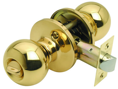 Charles Watson Brass Privacy Door Knob Set with Thumb Turn Lock