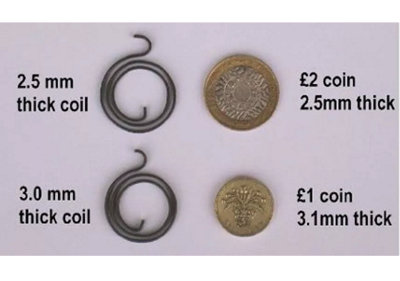 Charles Watson Door Handle Spring Replacement 2.5 Turn Internal Coil Repair Pack of 4