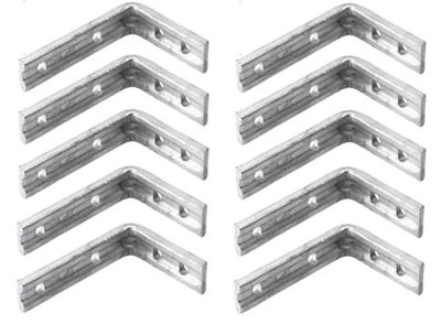 Charles Watson Galvanised Heavy Duty Shelf Brackets L Brackets 3 x 2" Pack of 20