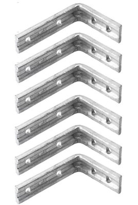 Charles Watson Galvanised Heavy Duty Shelf Brackets L Brackets 3 x 2" Pack of 6