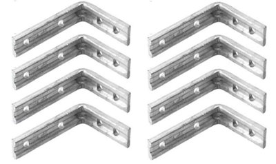 Charles Watson Galvanised Heavy Duty Shelf Brackets L Brackets 5 x 4" Pack of 8