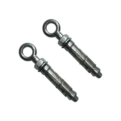 Charles Watson M10 Eye Bolt Shield Anchor Brick Masonry Fixing Pack of 2