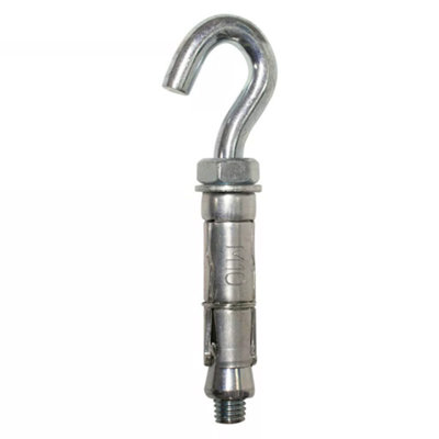 Charles Watson M6 Hook Bolt Shield Anchor Zinc-Plated Steel for Masonry Fixing