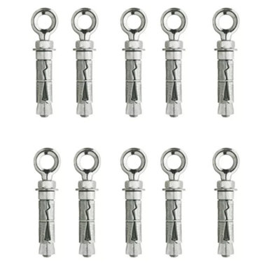 Charles Watson M8 Eye Bolt Shield Anchor Brick Masonry Fixing Pack of 10