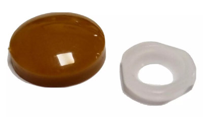Charles Watson Teak Plastic 2 Piece Screw Cap Cover For No.6-8 Screws Pack of 10