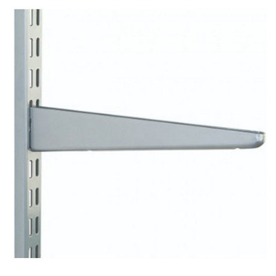 Charles Watson Twin Slot Shelving Bracket 220mm Silver