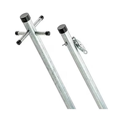 Charles Watson Washing Line Clothes Post Pole Standard Cleat Pulley 8ft Twin Pack DIY at B Q