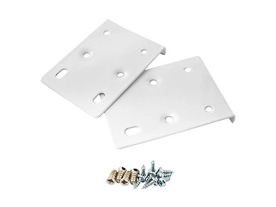 Charles Watson White Hinge Repair Plates Cabinet Fixing Kit Kitchen Door Bracket Mount and Screws Pairs