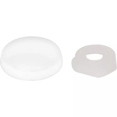 Charles Watson White Plastic 2 Piece Screw Cap Cover For No.6-8 Screws Pack of 10