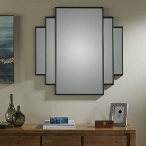 Charleston Black Wall Mirror -  H 90cm X W 90cm