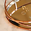 Charleton Copper Mirrored Table Décor Round Accessories Tray