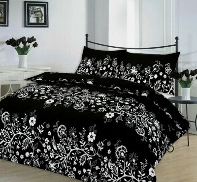 Charlotte Floral Printed Duvet Quilt Cover Poly Cotton Bedding Set All Sizes