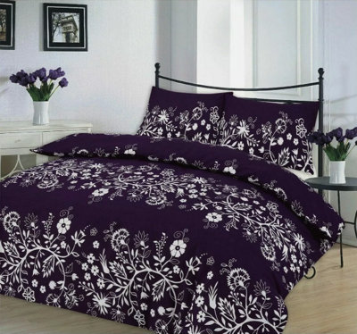 Charlotte Floral Printed Duvet Quilt Cover Poly Cotton Bedding Set All Sizes