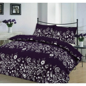 Charlotte Floral Printed Duvet Quilt Cover Poly Cotton Bedding Set All Sizes