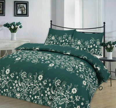 Charlotte Floral Printed Duvet Quilt Cover Poly Cotton Bedding Set All Sizes