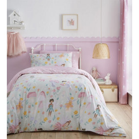 Charlotte Thomas Pink Fairyland Duvet Cover Set Reversible With Pillowcases Double