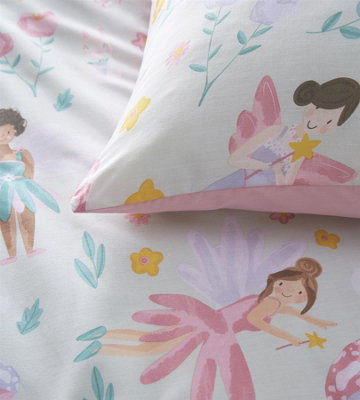 Charlotte Thomas Pink Fairyland Duvet Cover Set Reversible With Pillowcases Single