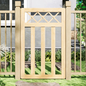 Charming Cross Top Wooden Gate for Yards and Pathways 76cm W x 120cm H