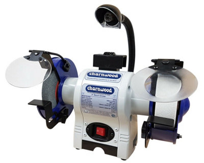 CHARNWOOD BG6 6" Bench Grinder, 20mm Grey Stone, 40mm White Stone