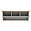 Charnwood Floating Storage Shelf with Metal Hooks and Three Storage Cubbies
