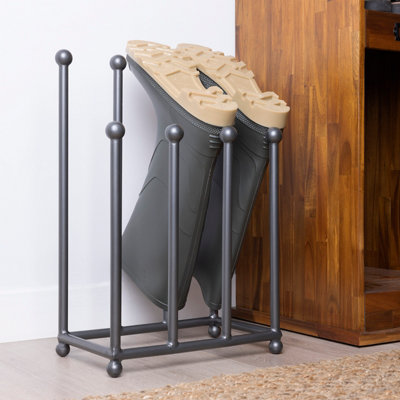 Charnwood Freestanding Iron Boot Stand Indoor/Outdoor 1.8kg Dark Grey