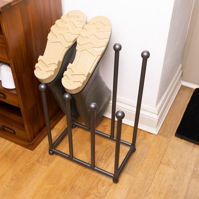 Charnwood Freestanding Iron Boot Stand Indoor/Outdoor 1.8kg Dark Grey