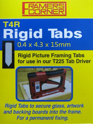 Charnwood T4R Rigid Picture Framing Tabs, Pack of 2500, Use With T225 Driver