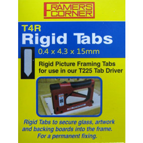 Charnwood T4R Rigid Picture Framing Tabs, Pack of 2500, Use With T225 Driver