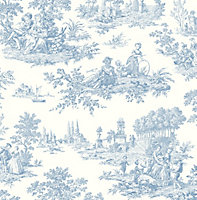 Chateau Toile Traditional Peel and Stick Wallpaper