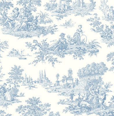 Chateau Toile Traditional Peel and Stick Wallpaper