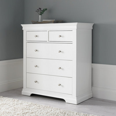 Chateaux White 5 Drawer Chest Only | DIY at B&Q