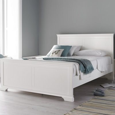 Chateaux White Wooden Bed Frame Only - King Size