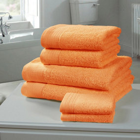 Chatsworth Egyptian Cotton 6 Piece Towel Bale - Tangerine