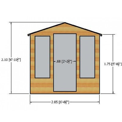 Chatsworth Shiplap Summerhouse Garden Sun Room Approx 7 x 7 Feet - 5