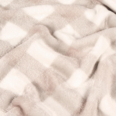Check Gingham Ultra Soft Fleece Throw Over Blanket Sofa - 4
