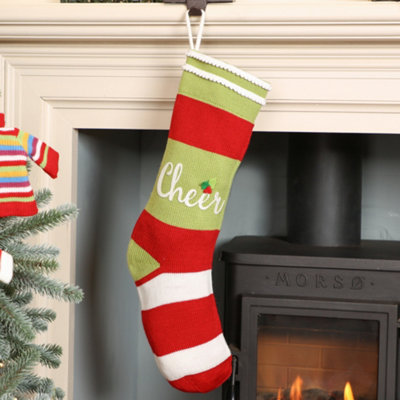 Cheer Candy Striped Xmas Gift Decoration Christmas Stocking Price Comparisons | Compare The Build
