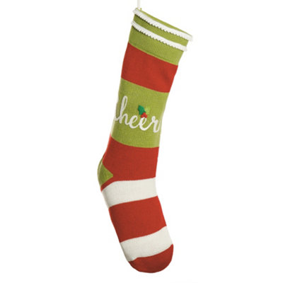 Cheer Candy Striped Xmas Gift Decoration Christmas Stocking