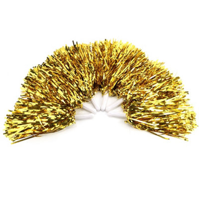 Cheerleader Pom Poms Squad Cheer Sports Party Dance Accessories (golden)