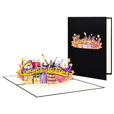 Cheers to You 3D Congratulations Pop-Up Card