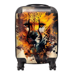 Cheetah Face Splashart Suitcase - Small