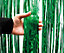 Cheetah Shimmer Event Party Photo Backdrop Tinsel Curtain 2.5M x 1M Green