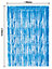Cheetah Shimmer Party Event Backdrop Tinsel Curtain 2.5M x 1M Blue