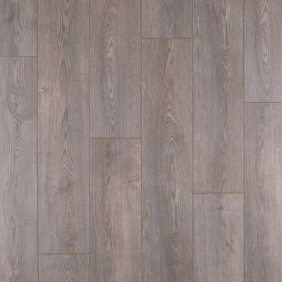 CheEx Glamour Oak Grey Wood Effect Click Laminate Flooring-Plank (8mm ...