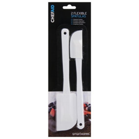 Chef Aid Flexible Spatulas (Pack of 2) White (One Size)