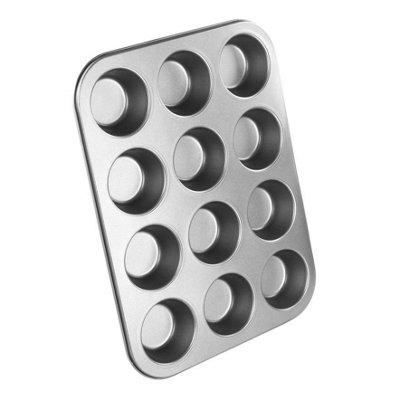 Chef Aid Non Stick Muffin Tray Silver (12 Cup)