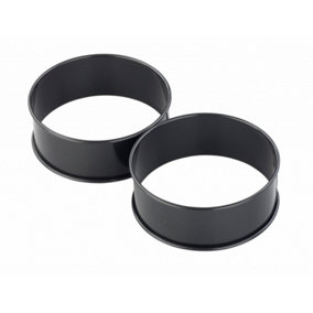 Chef Aid Non Stick Poachette Rings (Pack Of 2) Silver (One Size)