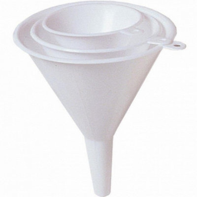 Chef Aid Plastic Funnel (Pack of 3) White (One Size)