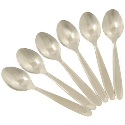 Chef Aid Stainless Steel Teaspoons (Set of 6) Stainless Steel (18.5 x 7 x 0.5cm)