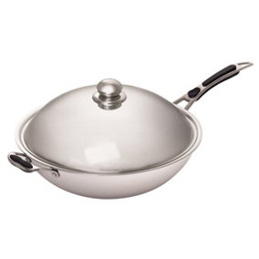 Chef King Stainless Steel Wok Pan For All Induction Wok Cookers